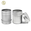 Small Cosmetic Empty Aluminum Jar Round Candy Tins Cosmetic Cosmetic Lip Balm Custom logo Tin  Box Packaging