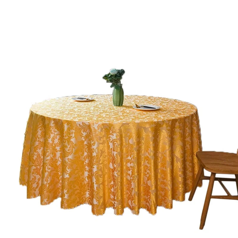 Washable  Decorative 120 Inch Round Table Cover for Wedding