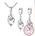 Fashion Oem Custom 925 Sterling Silver Charm Copper Silver Plated Zircon Wave Pendant Necklace for Women Jewelry