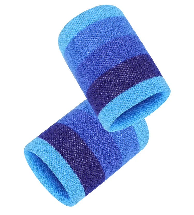 Colorful Sports Wristbands Cotton Sweatband Basketball Football Wristbands Wrist Sweat Bands