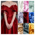 YX60 Luxury Shiny Metallic Reflective 100% Polyester Liquid Organza Satin Fabric Soft Satin Liquid Mikado Fabric