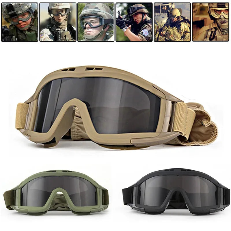 Goggles Windproof Dustproof Shooting Motocross Motorcycle Mountaineering Glasses CS Safe Protection
