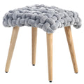 ODM&OEM New Design Soft Adjustable Height Velvet Braided Rope Ottoman Stool for Bedroom Apartment Entry