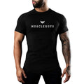 Wholesale Cotton Breathable Short Sleeve T-Shirt Gym Sport Workout Training Running Shirt Mens Bodybuilding Fitness Work Clothes