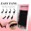 Abonnie J C Cc D Dd L M Fluffy Matte Extension De Cils Easy Fans Lash Trays Personaliable Cashmere Easy Fan Lash Extension Trays