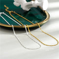 Wholesale 1.8mm Necklace Chain for Women Jewelry 18k Gold Plated 925 Sterling Silver Tiny Figaro Chain Choker Necklaces