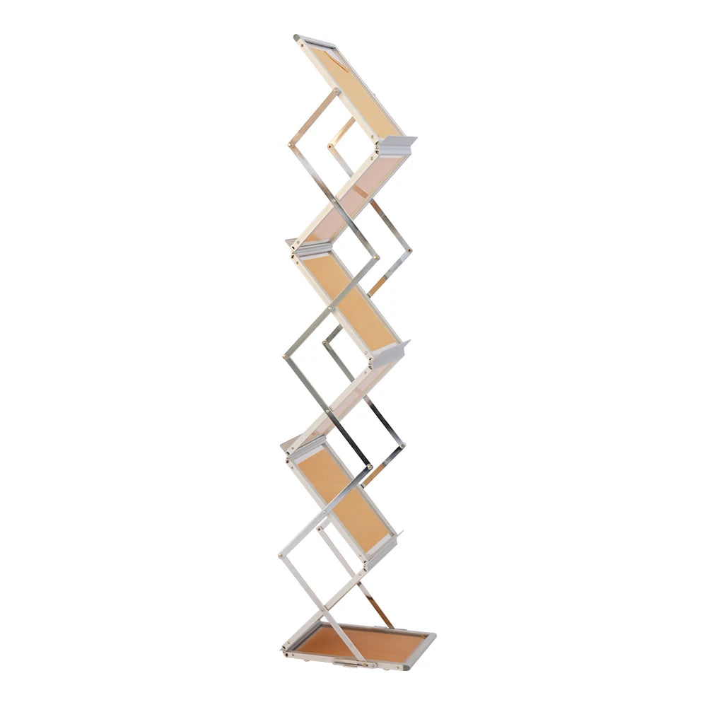 Classic Floor-Standing Metal Catalog Holder A4 Literature Rack Acrylic Sign Stand for Displaying Literature and Catalogs
