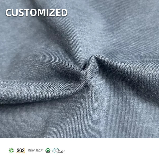 CVC Fabric Free Sample 170Gsm 56% Cotton 37% Polyester 7% Elastane Fabric for T-shirt
