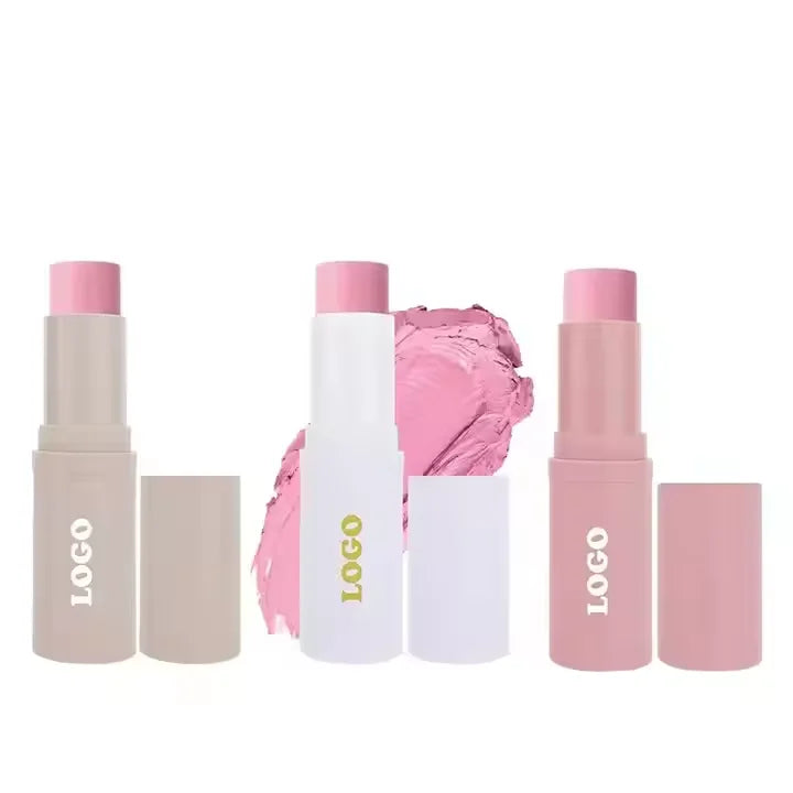 Create Your Own Logo Cruelty Free High Pigment Mineral Waterproof Fair Matte/Shimmer 3 in 1 Blush & Lip Makeup Stick