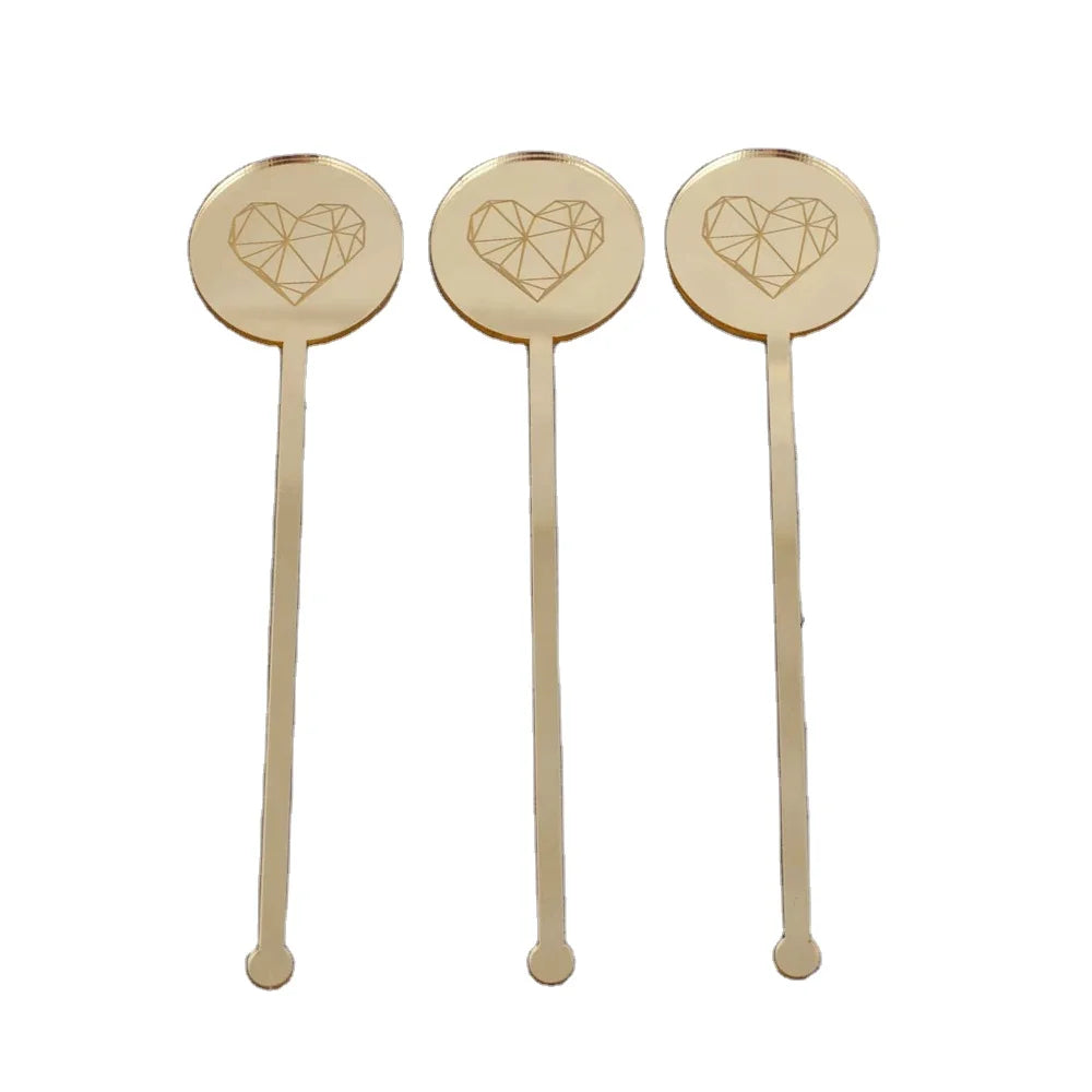 Acrylic Stirring Sticks Acrylic Engrave Wedding Party Event Restaurant Coffee Stirring Sticks  Customized Style