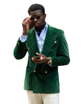 New Velvet  Slim Fit Men Suits Top Dark Green Jacket Custom Made Tuxedos 2 Pcs Groom Wedding Prom Tuxedos Arket blazer Sets