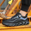 8846-4 Light Weight Men's & Women's Breathable Puncture-proof Steel Toe Work Sneakers Rotating Button Casual Work Shoes