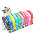 Available Cat Paw Print Collars Cat Safety Buckle Collar With Bell  Soft Comfortable Collar for Cats