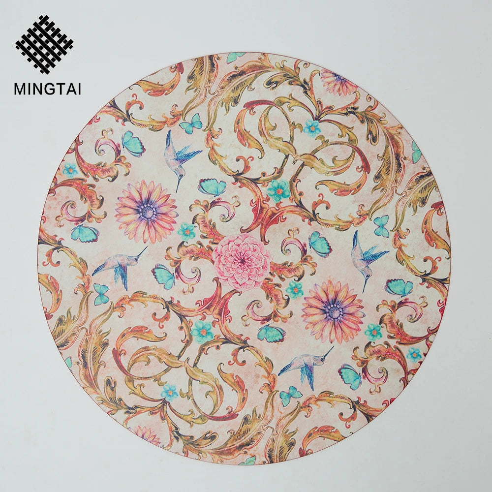 Unfinished Round Tea Cup Mat Cup Coaster Set Pvc Accessories Europe Style