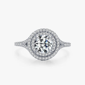 Ailmay Fashion Luxury 925 Sterling Silver Sparkling 5A Zirconia Round Rings for Women Charm Classic Wedding Statement Jewelry