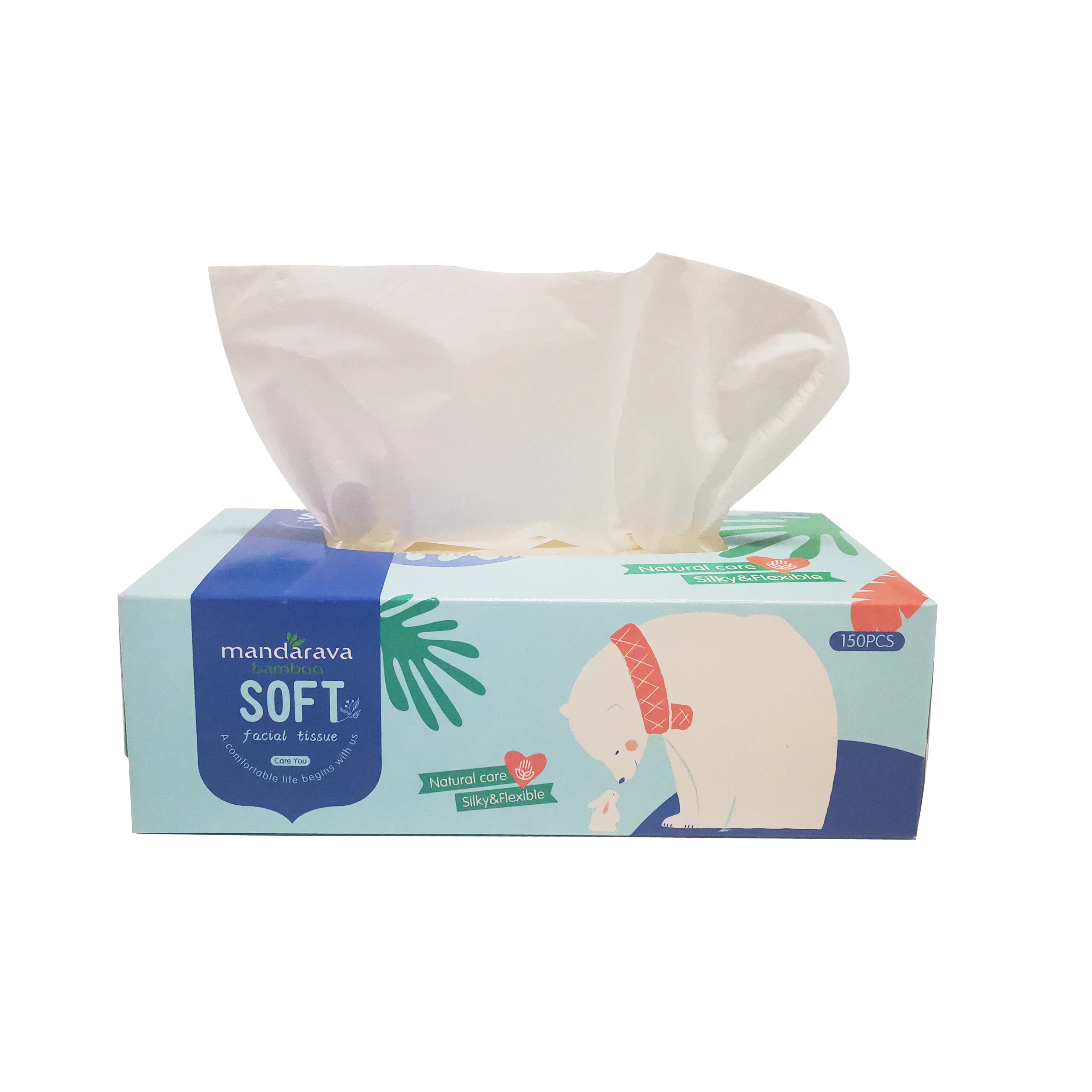 Hot Sales Manufacturer 2ply 3ply F-s-c Virgin Wood Bamboo Pulp ultra Soft Box Clean Facial Tissue Paper