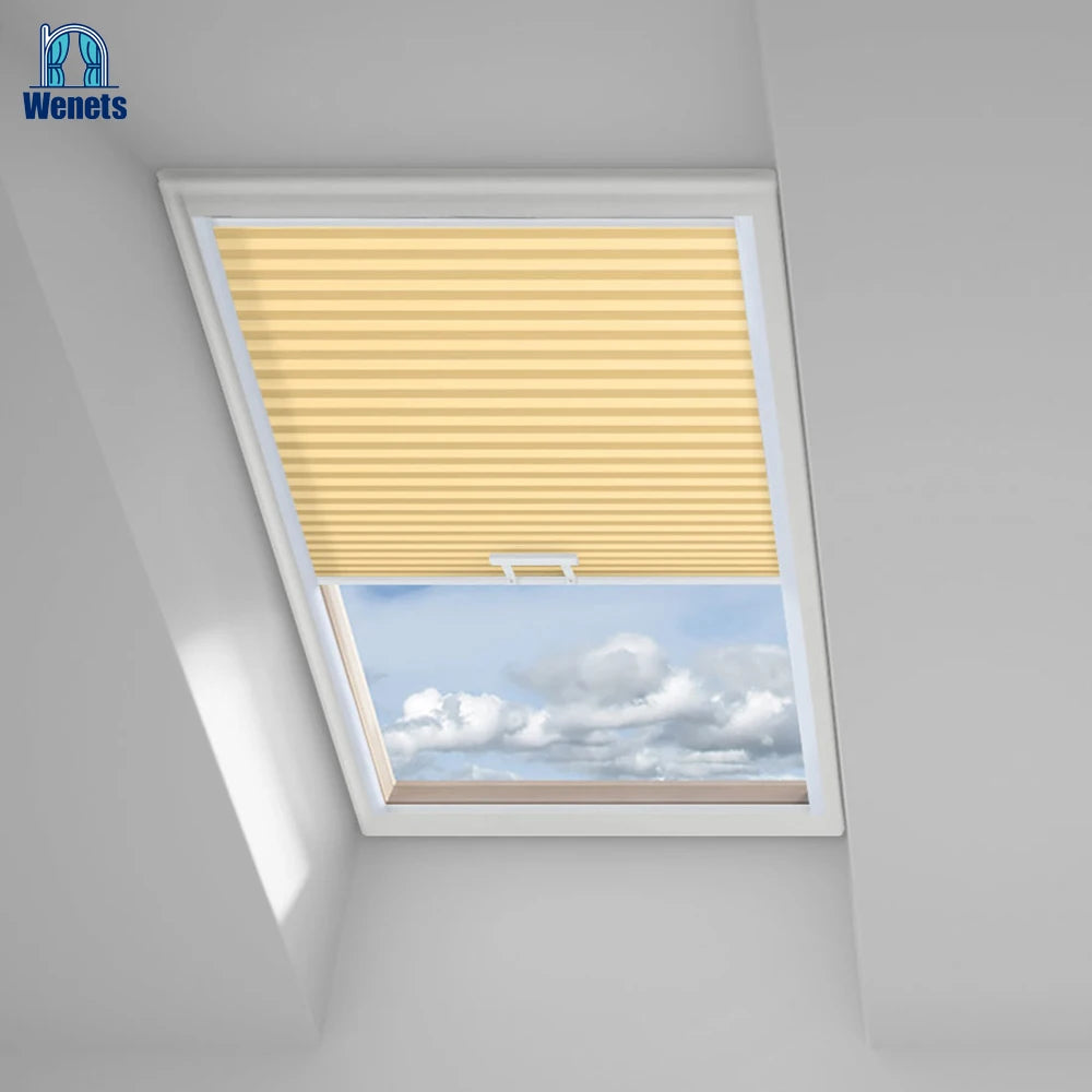 Remote Control Skylight Shutter 100% All Blackout Honeycomb Blinds Indoor Skylight Blind