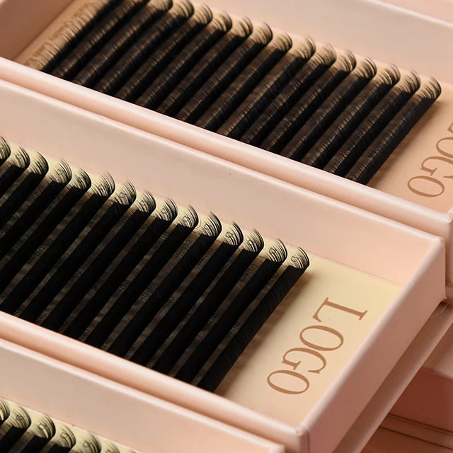 JBCCCDCCLMLC LD Curl Jet Black Cashmere Lash Extensions Soft 3D Custom Packaging Eyelash Supplies Korean Model 'Easy'