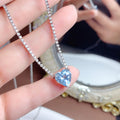 Free Shipping 925 Sterling Silver Natural Topaz Gem Stone Necklace for Women Customised with Rhodium Hot Popular