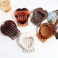 Fashionable Leopard Print Hair Clip Matte Heart-shaped Back of the Head Half-tie Hair Fastener Versatile Hair Accessory