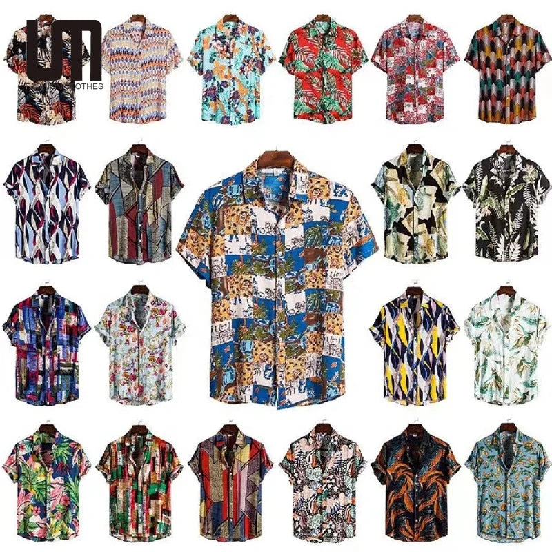 Clearance Sales Customized Printed Summer Men S Casual Short Sleeve Print Oversized Top Beach Vacation T Shirts