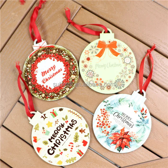 MDFSUB Holiday Decoration Sublimation Hanging Ornament Wooden Ornaments Blank Sublimation Mdf Christmas Ornament