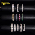 GRA Certificated 925 Silver Moissanite Rings Women Engagement Wedding Fine Jewelry Iced Out Moissanite Eternity Ring