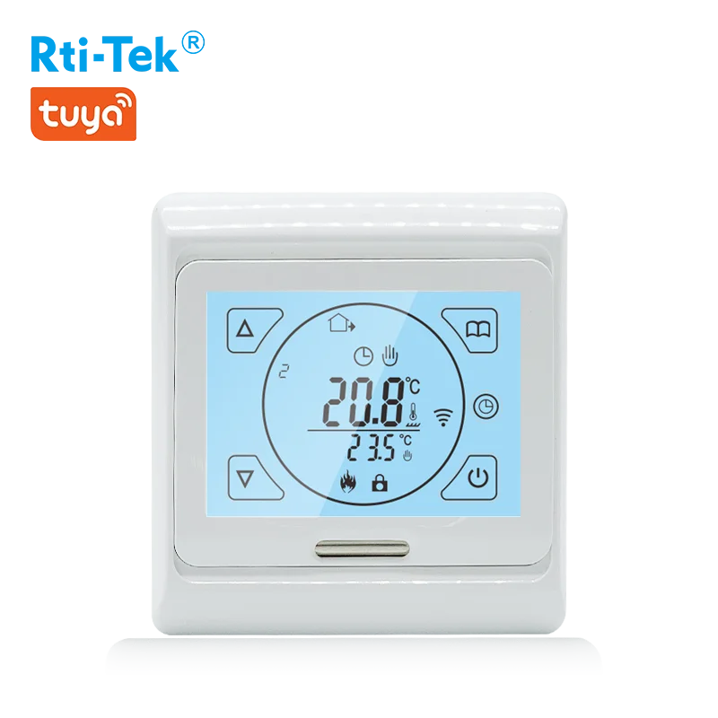 WiFi Smart Touch Screen Programmable Floor Heating Thermostat (Floor Heating Parts) for Apartment Use