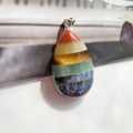 Natural Gemstone Pendant 7 Chakra Stone Pendant for Jewelry Making Necklace