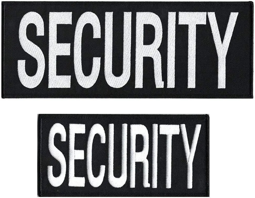 Security Patch With Loop Hook System for Uniforms With Sublimated Printing Letters One Small and One Large