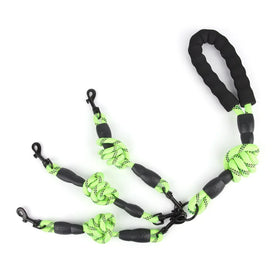 Wholesale 1 to 3 Detachable Multi Dog Leash Heavy Duty Reflective Braided Climbing Rope Traction Lead for 1-3 Dogs Walking