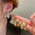 New 18K Gold Plated Brass Huggie Hoop Zircon Trendy Women's Earrings