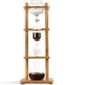 FREE SAMPLE Glass Pot Bamboo Straight Frame Microwave Dishwasher Safe Drip Coffee Machine Faster Brew Time Easy to Operate