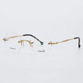 Frames Glasses Optical Eyewear Rimless Titanium Men Eye Glasses