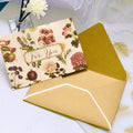 Luxury Pearl Paper Shiny Design Gold Foil logo Paper Envelope Packing Cards for Birthday Party Thank You Invitation Card