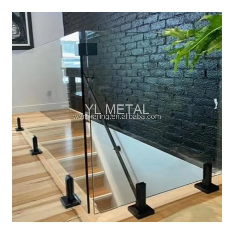 YL METAL Black Matt SS304 316 2205 Swimming Pool Fence Glass Spigot Railing