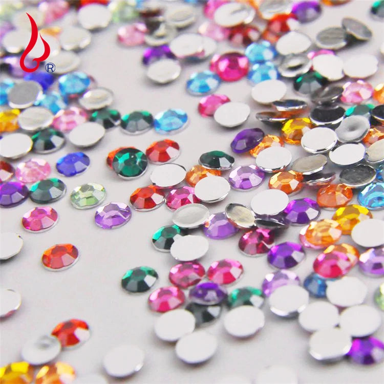 Lan Guang 4mm 10000pcs/bag Hot Sale Not Hot Fix Flat Back Resin Round Rhinestone for Nail Art Jewelry Accessories