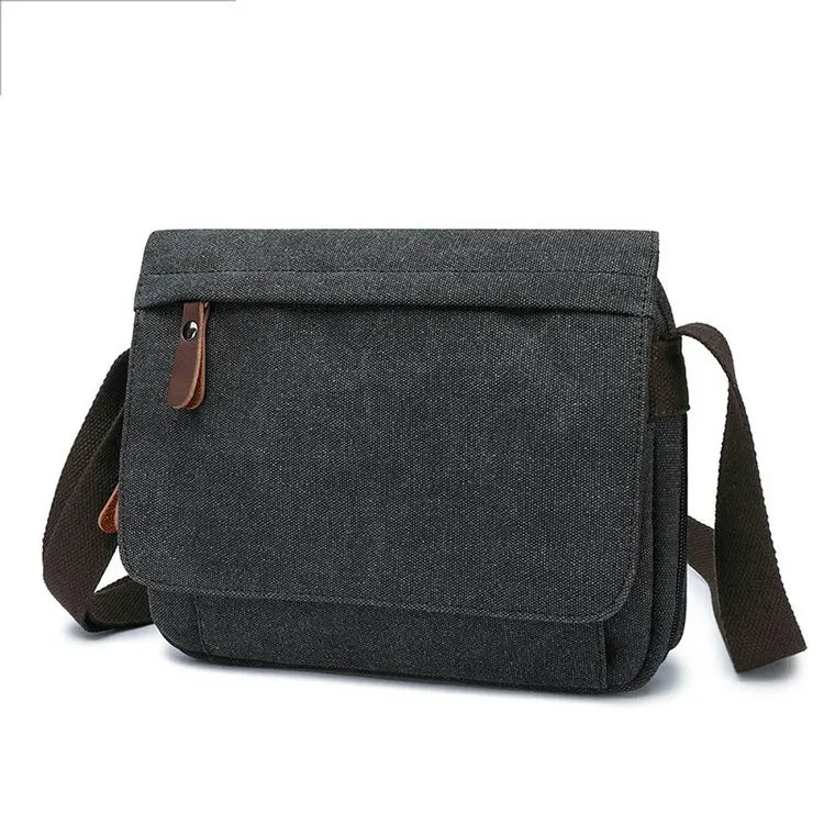 LYMECH Heavy Duty Custom Print Logo  Cotton Canvas Side Sling Crossbody Luggage Travel Shoulder Messenger Bag for Men Women