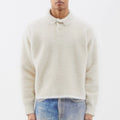 Unisex Anti-Wrinkle ODM Pattern Knitwear Long Sleeve Pullover Winter Crew Neck Custom Faux Mink Fuzzy Men Mohair Sweater