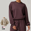 SHINBENE Air Layer Oversized Sweatshirts Hoodies Womens Crewneck Pullover Shirts Fall Outfits