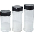 6 oz PET Plastic Spice Jars with Safe Seal Liner Shaker Lids Clear Bottle Containers Pepper Other Spices Essential Spice Tools