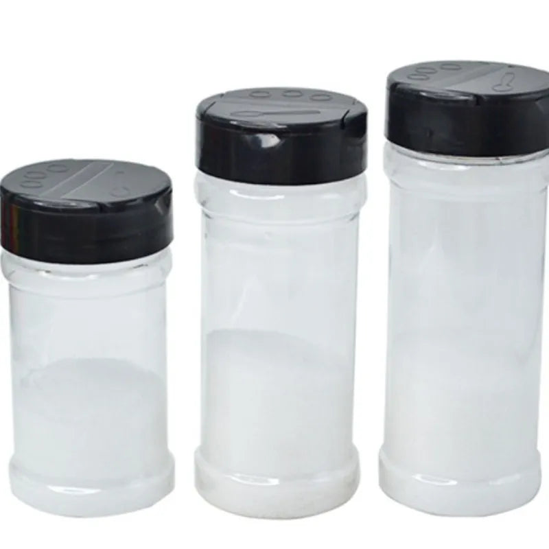 6 oz PET Plastic Spice Jars with Safe Seal Liner Shaker Lids Clear Bottle Containers Pepper Other Spices Essential Spice Tools