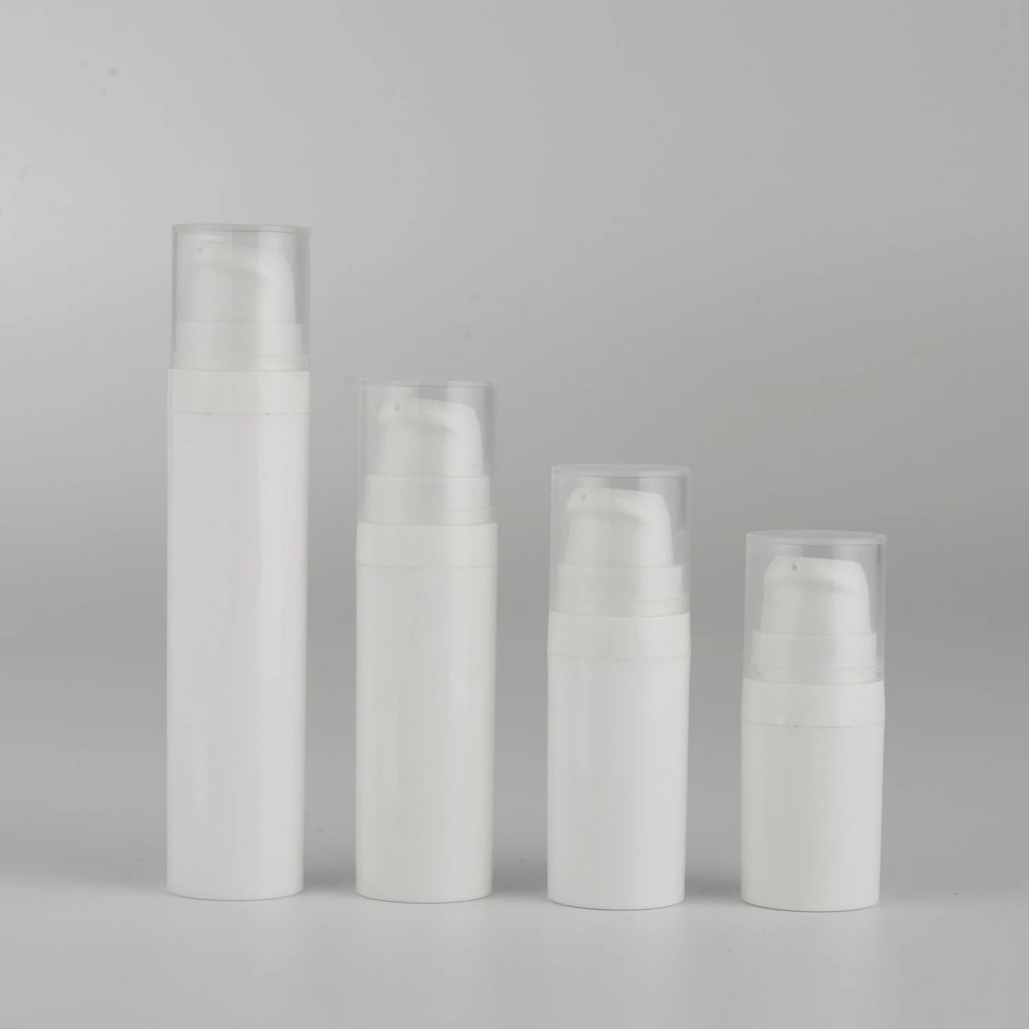 in Stock Airless Pump Bottle for Cream 5ml 10ml 15ml 20ml Plastic Mist Spray Bottles with White Head for Cosmetic Packaging