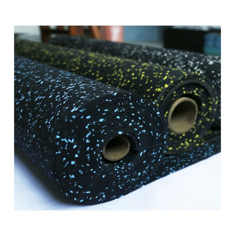 Colored Black+epdm Particles Shock Absorption Gym Floor Mat Rubber Rolls
