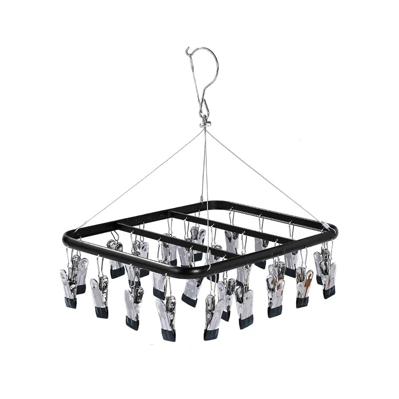 Oem Package High Quality Stainless Sock Wire Dryer Hanger Triangle Hanger Hooks Hanger With Clip