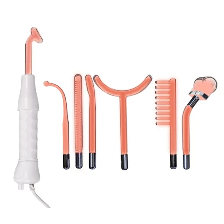 High Frequency Facial Machine 7-Electrode Facial Care for Aging Skin Contraction Pores Beauty Treatment Instrument Argon Neon