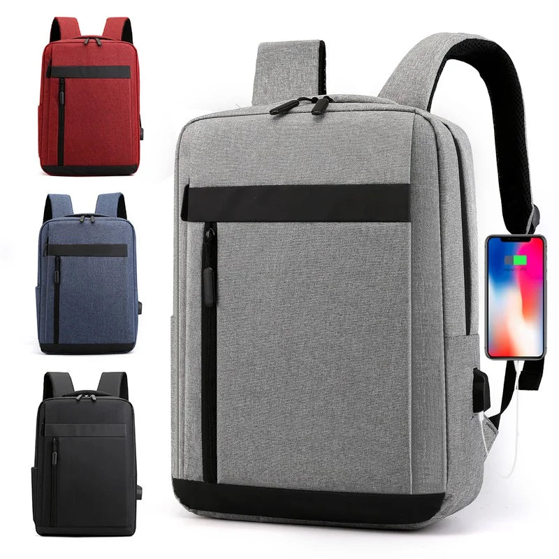 Waterproof Nylon 17inch Business Laptop Backpack with USB Charging Port