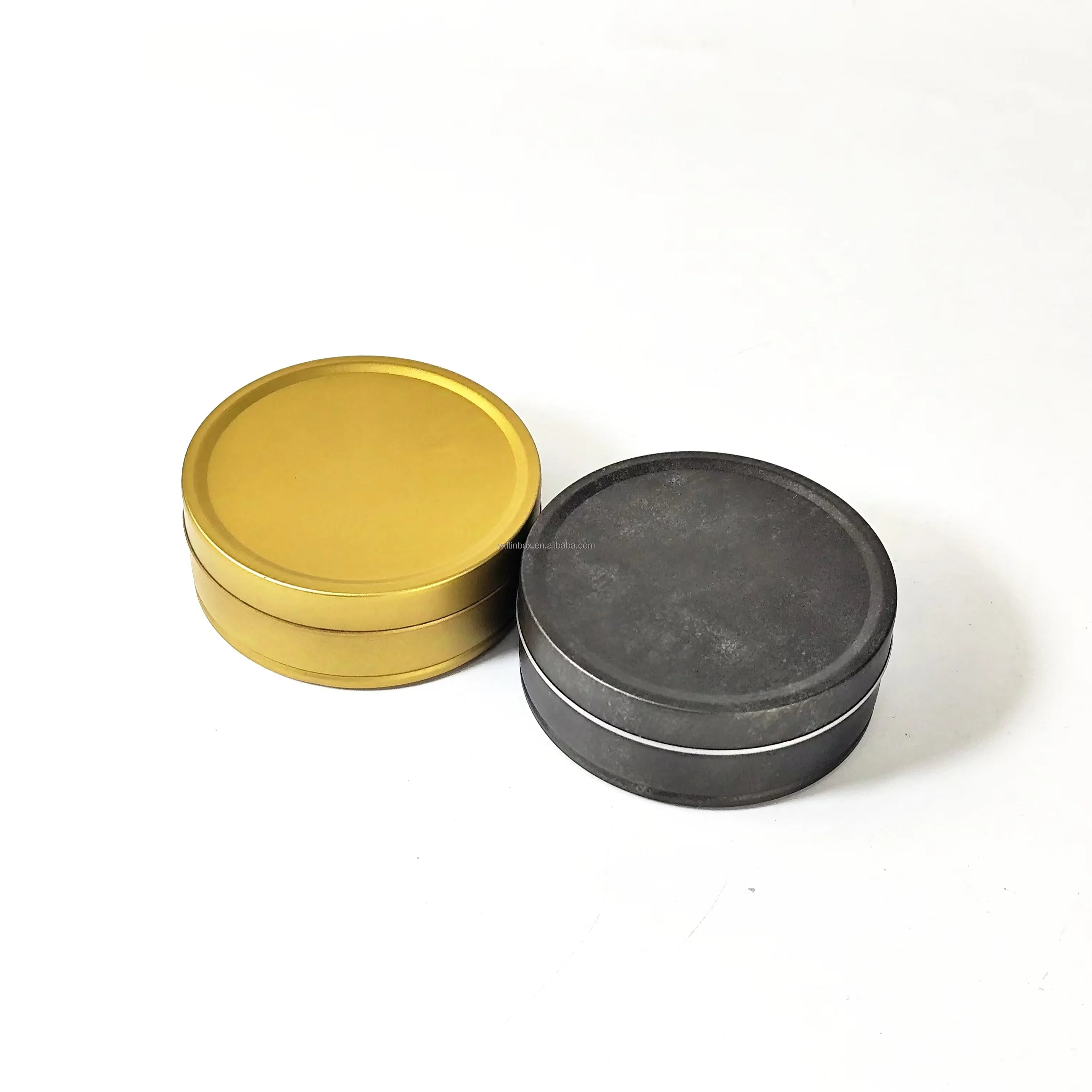 Custom Luxury Round Chocolate Candy Gummies Food Grade Shallow Metal Cookie Tea Snack Cake Tinplate Tin Box Sugar