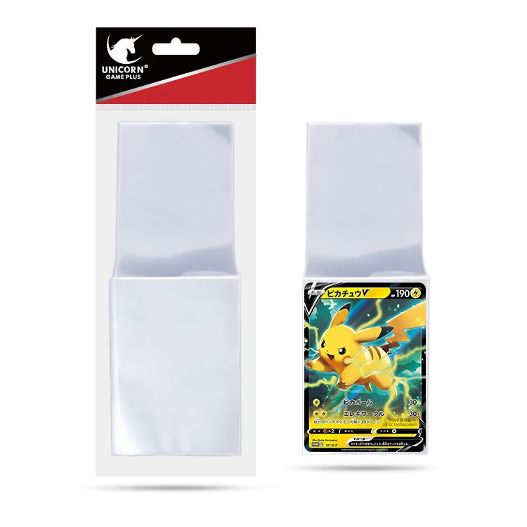 New 64x89mm Card Sleeves 1000 Counts Fully Protected Inner Sleeves Closable Feature TCG Game Use Crystal Clear 0.05mm Thickness