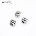 YuenZ Beads Charms Antique Silver Color Flower Big Hole Spacer Beads Charms Pendants for Bracelets Jewelry Making R215